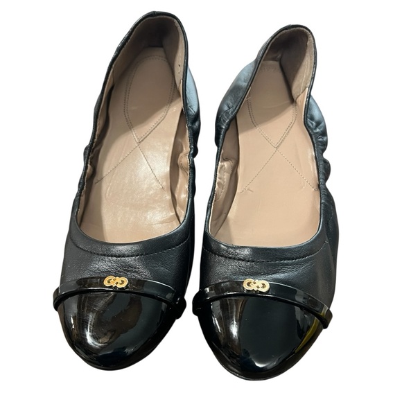 Cole Haan Elsie Black Leather Flats Size 9B - Picture 3 of 11